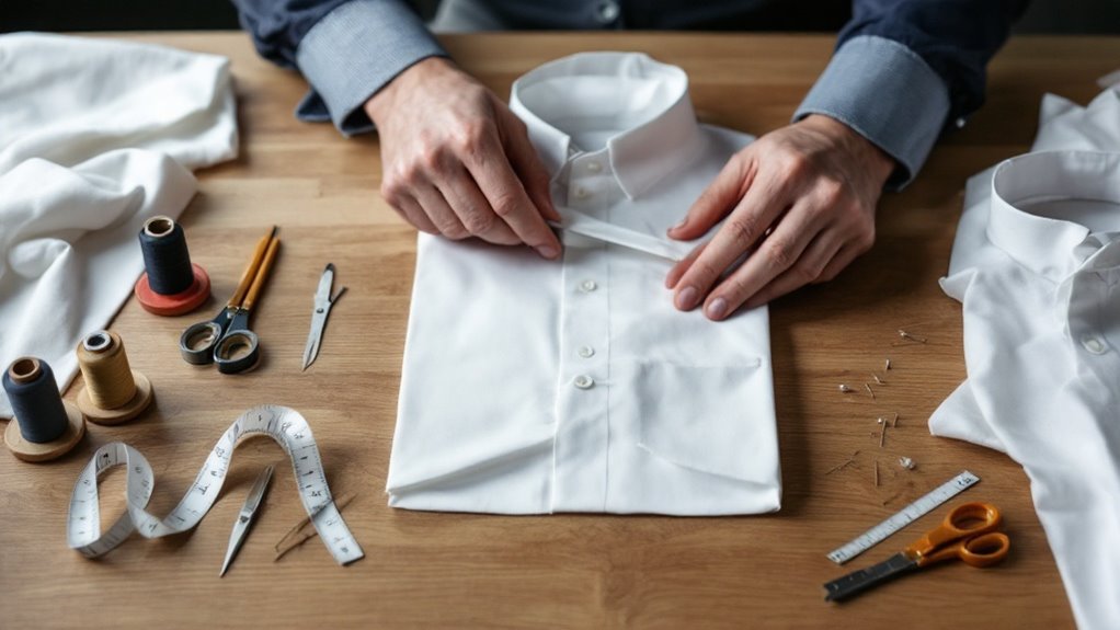 precise tailoring for collars and cuffs